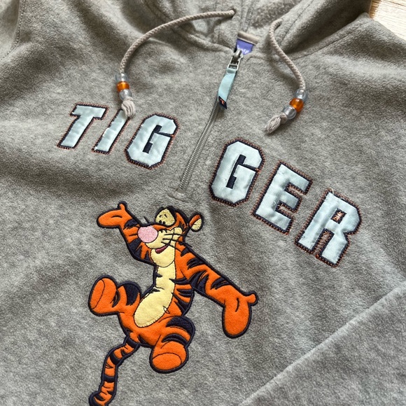 Disney Tigger Fleece Hoodie Pullover / Large / 90s - Picture 4 of 9
